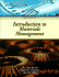 Introduction to Materials Management