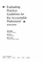 Evaluating Practice: Guidelines for the Accountable Professional/Book and 2 Disks