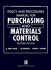 Policy and Procedures Manual for Purchasing and Materials Control