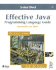 Effective Java: Programming Language Guide (Java Series)