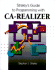 Straley's Guide to Programming With Ca-Realizer