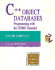 C++ Object Databases: Programming With the Odmg Standard