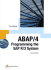 Abap/4: Programming the Sap R/3 System