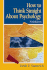 How to Think Straight About Psychology (9th Edition)