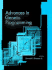Advances in Genetic Programming (Complex Adaptive Systems)