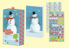 Snowman Holiday Sticker Note Cards