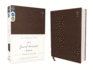 Niv, Journal the Word Bible (Perfect for Note-Taking), Double-Column, Leathersoft, Brown, Red Letter, Comfort Print: Reflect, Take Notes, Or Create Art Next to Your Favorite Verses