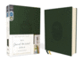 Niv, Journal the Word Bible (Perfect for Note-Taking), Leathersoft, Green, Red Letter, Comfort Print: Reflect, Take Notes, Or Create Art Next to Your