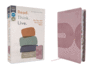 Niv, Read. Think. Live., Leathersoft, Pink, Thumb Indexed, Comfort Print: 365-Day Niv Devotional Bible-Discover Your Part in God's Plan