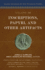 Inscriptions Papyri and Other Artifac
