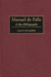 Manuel De Falla: a Bio-Bibliography (Bio-Bibliographies in Music)