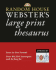Random House Webster's Large Print Thesaurus