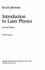 Introduction to Laser Physics (Springer Series in Optical Sciences)