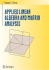 Applied Linear Algebra and Matrix Analysis