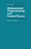 Mathematical Programming and Control Theory (Chapman and Hall Mathematics Series)