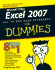 Excel 2007 All-in-One Desk Reference for Dummies