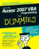 Access 2007 Vba Programming for Dummies