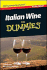 Italian Wine for Dummies Pocket Edition