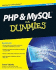 Php & Mysql for Dummies