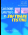 Lessons Learned in Software Testing: a Context-Driven Approach
