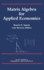 Matrix Algebra for Applied Economics
