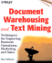 Document Warehousing and Text Mining