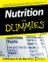 Nutrition for Dummies (Us Edition)