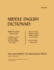Middle English Dictionary Format: Paperback