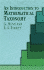 Introduction to Mathematical Taxono (Dover Books on Mathematics)