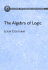 The Algebra of Logic