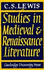 Studies in Medieval Renaissance Literature