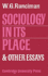 Sociology in Its Place