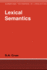 Lexical Semantics (Cambridge Textbooks in Linguistics) (Cambridge Textbooks in Linguistics)