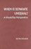 When is Separate Unequal? : a Disability Perspective