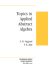Topics in Applied Abstract Algebra (Brooks/Cole Series in Advanced Mathematics)