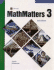 Mathmatters: Book 3, Student Edition