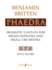 Phaedra: Full Score (Faber Edition)