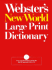 Webster's New World Large Print Dictionary: Compact School & Office Edition (Compact School and Office Edition)