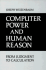 Computer Power and Human Reason: From Judgment to Calculation