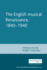 The English Musical Renaissance, 1840-1940 (Music and Society)