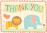 Galison Playful Animals Thank You Notes (9780735333956)