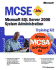 McSe Training Kit (Exam 70-228): Microsoft Sql Server 2000 System Administration (McSe Training Kits)