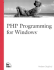 Php Programming for Windows