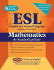 Esl Mathematics for Standardized Tests (English as a Second Language Series)