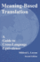 Meaning-Based Translation: A Guide to Cross-Language Equivalence