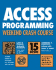 Access 2003 Programming Weekend Crash Course