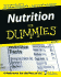 Nutrition for Dummies (Us Edition)
