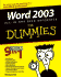 Word 2003 All-in-One Desk Reference for Dummies (for Dummies (Computers))