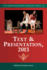 Text & Presentation, 2013 (the Comparative Drama Conference Series, 10)