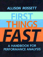 First Things Fast: a Handbook for Performance Analysis